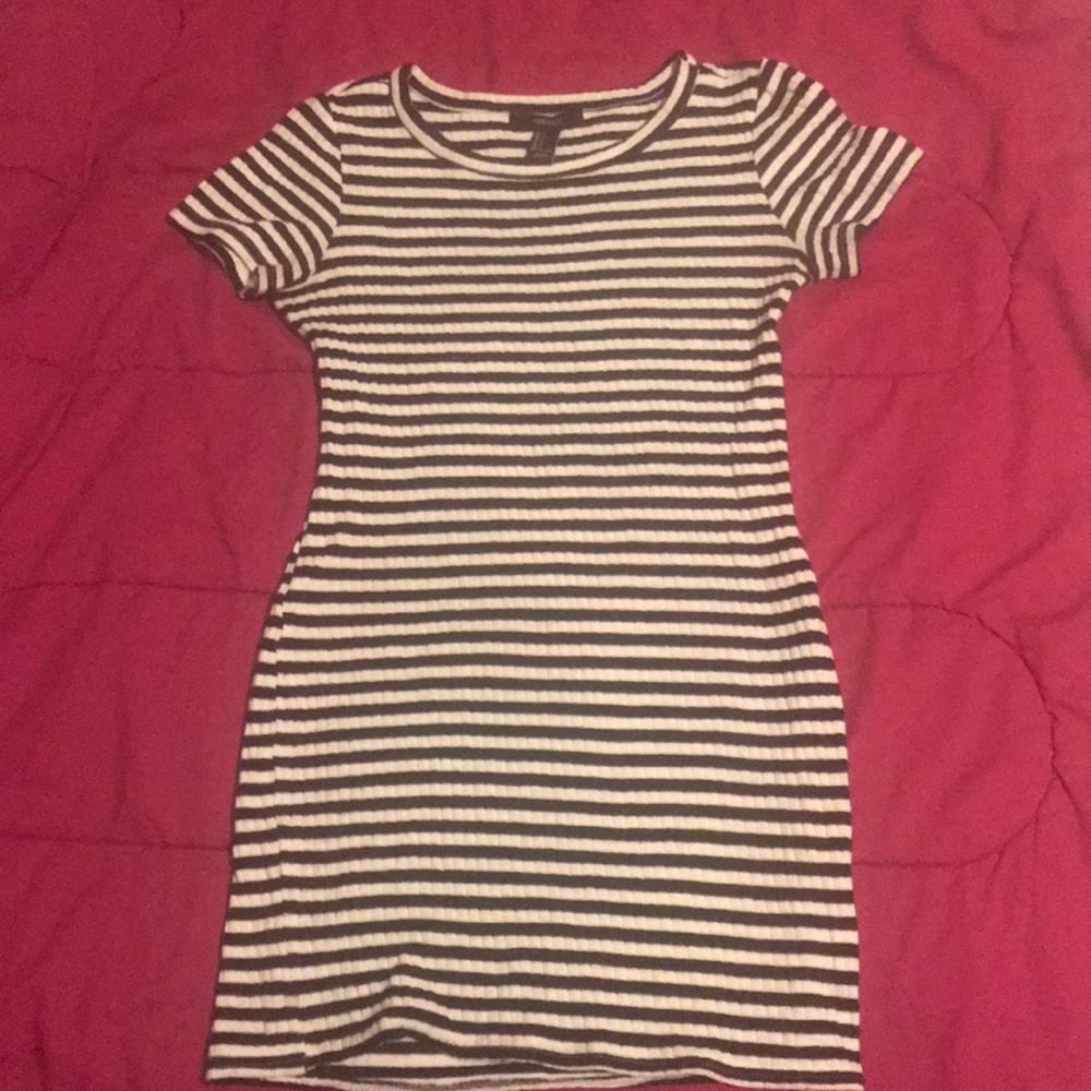 Striped bodycon mini dress